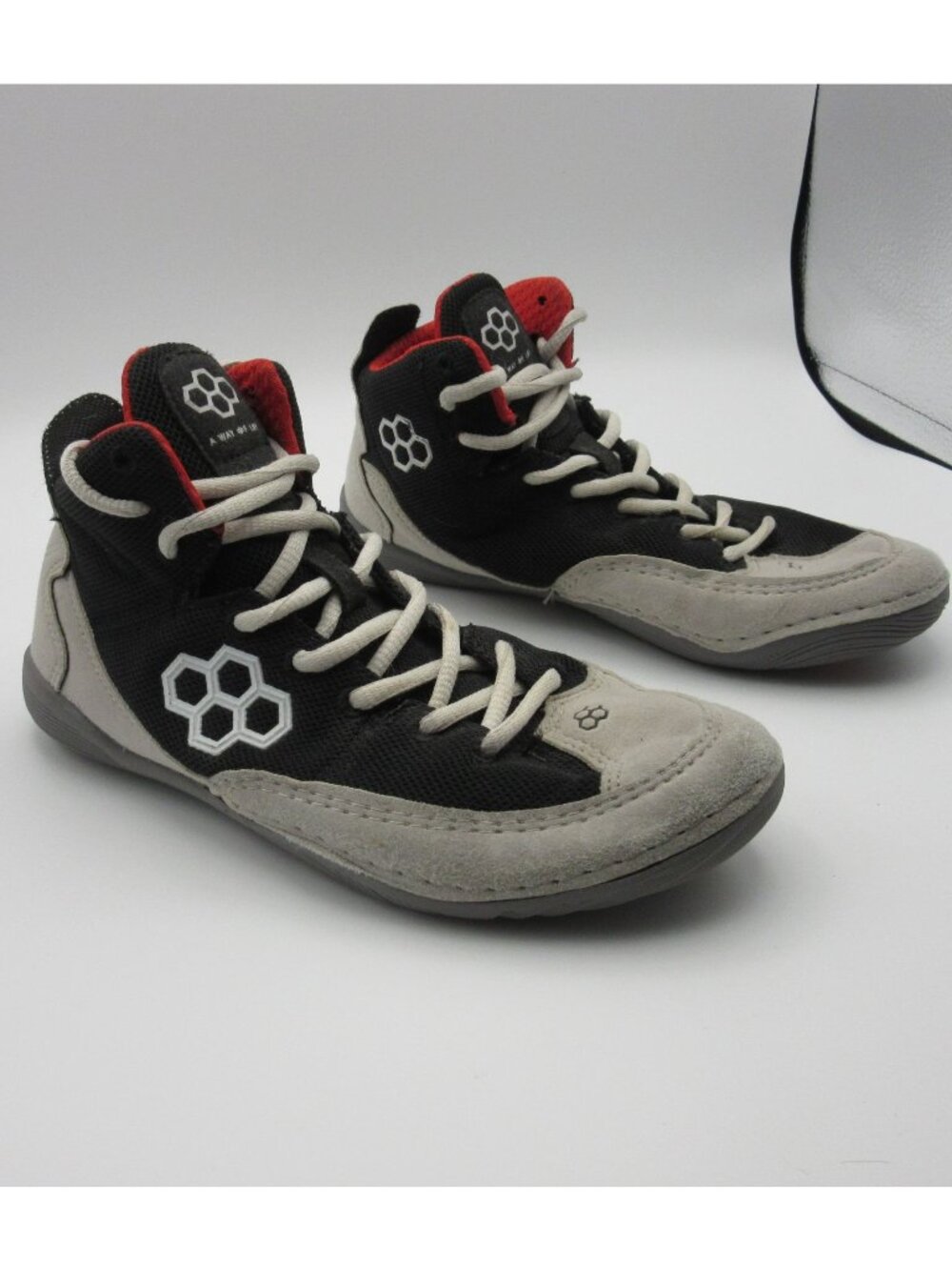 Rudis Wrestling Shoes Mens 4.5 Womens 6 EU 36 Black Red Gray Lace Up
